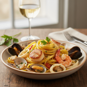 Pâtes Fraîches aux Trésors de la Mer