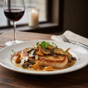 Escalope de Veau aux Champignons Sauvages