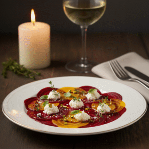Carpaccio de Betteraves et Chèvre Frais